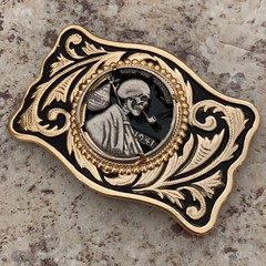 Unique Abraham Lincoln Skull Hobo Nickel Cut Out Coin Design Belt Buckle