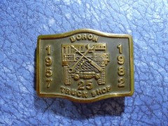 US Borax 20 Twenty Mule Team 1957-1982 Boron, CA Truck Shop Mining Belt Buckle