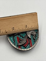 masterpiece belt buckle BA-499 eagle Attacking Nice Enamel Background