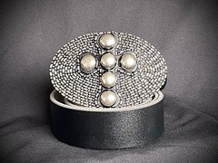 Cross Belt Buckle Darren McNeese Archive 4.5” x 3” Handmade Textured Metal