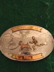Vintage P.PL.B.R German Silver Belt Buckle (O-17)