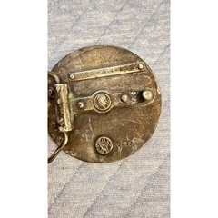 BERGAMOT Napoleon Goddess Sky Lady Lighting Belt Buckle 1974 VTG Unique Rare