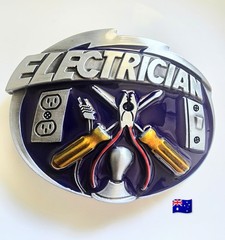 1pce Electrician Metal Belt Buckle 6.9×8.9cm Suit 4cm Belt Width