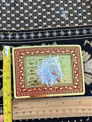 Western Buckle Gold Silver Red Horse Head Cowboy Buckle 2 » Hebilla Vaquero