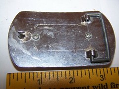 Vintage Belt Buckle Natural Polished Stone Center Quality Piece!