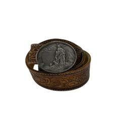 Norman Rockwell Pewter Belt Buckle Nautical Looking Out To Sea Adult 28-30”
