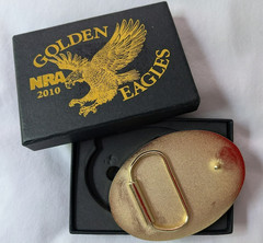 Limited Edition 2010 National Rifle Association (NRA) Golden Eagles Belt Buckle