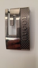 Gucci Archive G Logo Belt Buckle Vintage 90s Heavy Solid Metal Italian Hardware