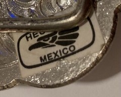 Vintage Metal Belt Buckle, Cowboy, 3 Horse Heads, Horse, Mexico, Texas, Big Size