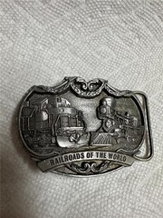 RailRoads of the World Belt Buckle, Buckles of America BA-220