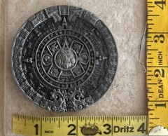 Silver Aztec Mayan calendar round mens women&rsquo;s belt buckle 3&Prime; gold available