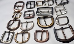 Lot of 17 Vintage Belt Buckles Mixed Sizes Finishes Brass Steel Levi&rsquo;s Prym Leat