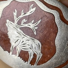 vintage HANDCRAFTED belt buckle R&B denver colorado Buck german silver WESTERN