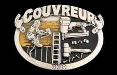 Couvreur Roofer Construction Worker Tools Profession Belt Buckle