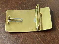 Dragon Brass Belt Buckle Western Cowboy With Initials ST Engraved