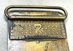 Vintage Antique Tiffany Solid Brass Relief Cowboy Fancy Belt Buckle