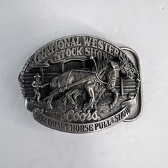 VTG Coors Beer National Western Stock Show Belt Buckle 1992 Draft Horse Ltd Ed
