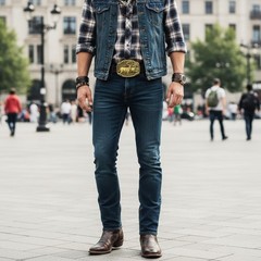 New Men Gold Metal Belt Buckle Deer Nature Hunter Western Fashion Winter Country
