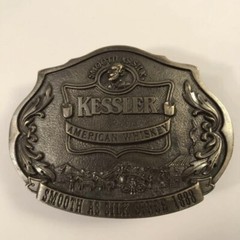 Vintage Kessler American Whiskey Western Brass Belt Buckle Limited Edition 1993