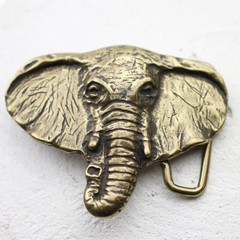 Solid Antique Elephant Belt Buckle – Strong Statement Design