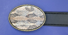 Real Canebrake/Timber Rattlesnake Belt Buckle made in USA