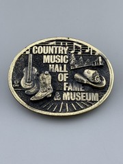 Country Music Hall of Fame Belt Buckle Vintage Americana 1982