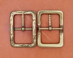 Emboss Bling Brass Rectangle Leathercraft Center Bar Belt Buckle Fit 40mm Strap