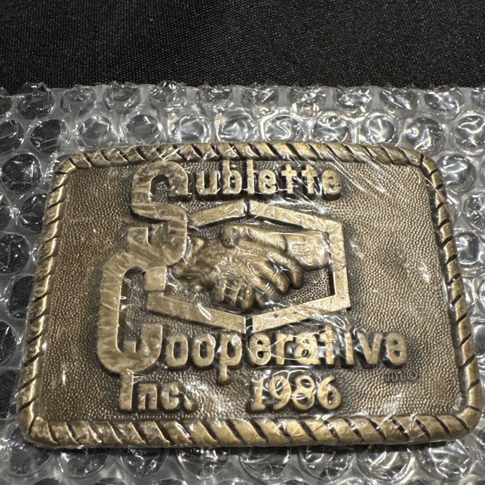 CO-OP Belt Buckle Collector METAL Man Cave Original Farm Ranch Cowboy