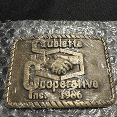 CO-OP Belt Buckle Collector METAL Man Cave Original Farm Ranch Cowboy