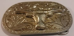 2 ~Raised Steer Head & Zee Series Western Cattle Drive Vintage ADM Belt Buckles