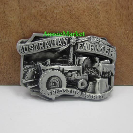 1 x mens ladies belt buckle metal alloy australian farmer tractor jeans farm new