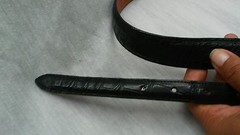 H.SCH sterling silver 925 buckle Sunset Canyon alligator belt Horst Schrader