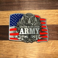 The United States Army Belt Buckle American Soldiers Military Cowboy