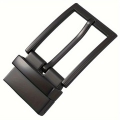 Men Belt Buckle Replacement Reversible Classic Business Black Silver 3.5cm