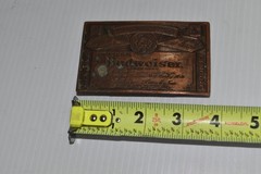 BUDWEISER BRASS BELT BUCKLE (ACS24)