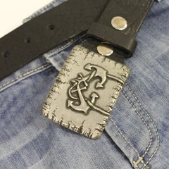 Double Anchor Belt Buckle in Antique Silver – Maritime Metal Buckle