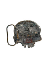 The Great American Buckles Co. Chicago 1976 Skull Belt Buckle