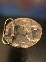 Vintage Collectible NRA Golden Eagles USA Heavy Enameled Belt Buckle