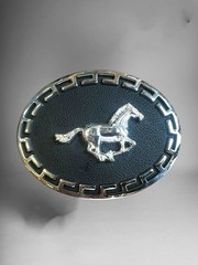 Horse Western Cowboy Style Belt Buckle Hebilla Vaquera Rodeo Con Con Caballo