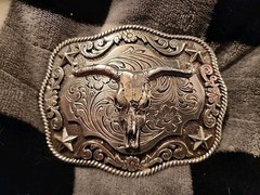 NOCONA STEER SKULL MOTIF ROPE EDGE – ACC BUCKLE – 3798664
