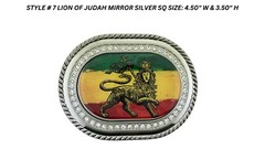 Reggae Rasta Belt Buckles Rastafarian Dub Music Culture Lion Judah Silver Bling