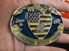 EXCELLENT MENS LIMITED EDITION #2413 BELT BUCKLE « OPERATION DESERT STORM » U.S.A.