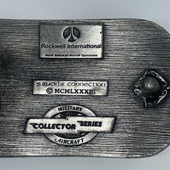 Rockwell Military B-1B Air Force Aircraft Belt Buckle 1983 Collector Series