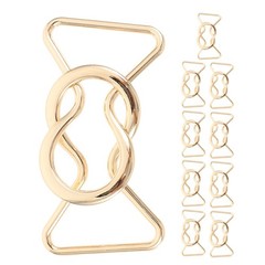 10 Pairs Elegant Golden Alloy Suspender Buckles Waistband Replacement Fasteners