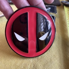 Marvel Heroes Deadpool Graphic Belt Buckle Black Red Clamp Closure Anchor