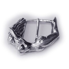 Nude Women Body Sterling Silver Belt Buckle