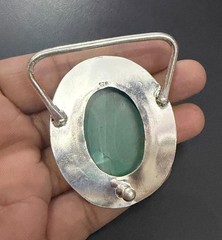 Malachite Gemstone 925 Sterling Silver Handmade Belt Buckles Vintage Gift For