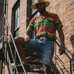 New Men / Women Silver Metal Belt Buckle Round Shape Spinning Jamaica Flag