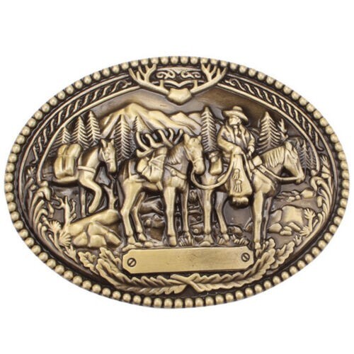Horse Belt Buckle Western Cowboy Native American Motorcyclist (HRS-11)