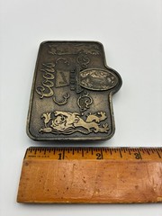 Vintage Coors Banquet Beer Belt Buckle Bottle Opener Made In USA 3.5” X 2.5”